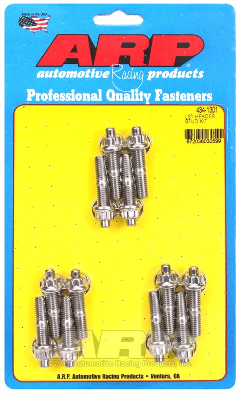 ARP Exhaust Header Stud, For Use with Gen III/Ls Series Chevy Small Block, 12 Point Head Type, 8 Millimeter Diameter – 434-1301
