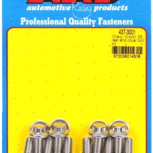 ARP Differential Cover Bolt, For Use with GM, 0.750 Inch Under Head Length, 5/16 Inch – 18 Thread Size, With 10 Bolts/ Washers – 437-3001