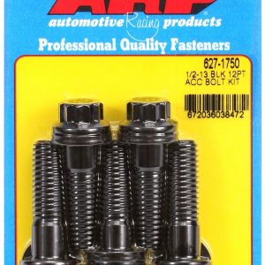 ARP Bolt, Standard Bolt, 1/2 Inch – 13 Thread Size, 1.750 Inch Under Head Length, 9/16 Inch Socket Size, 12 Point Head Type, Black Oxide – 627-1750