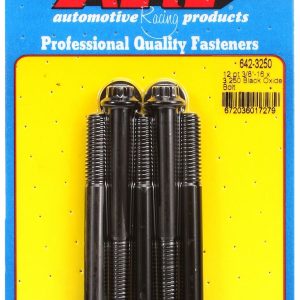 ARP Bolt, Standard Bolt, 3/8 Inch – 16 Thread Size, 3.250 Inch Under Head Length, 3/8 Inch Socket Size, 12 Point Head Type, Black Oxide – 642-3250