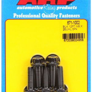 ARP Bolt, Metric Bolt, 8 Millimeter X 1.25 Thread Size, 25 Millimeter Under Head Length, 10 Millimeter Socket Size, 12 Point Head Type – 671-1002