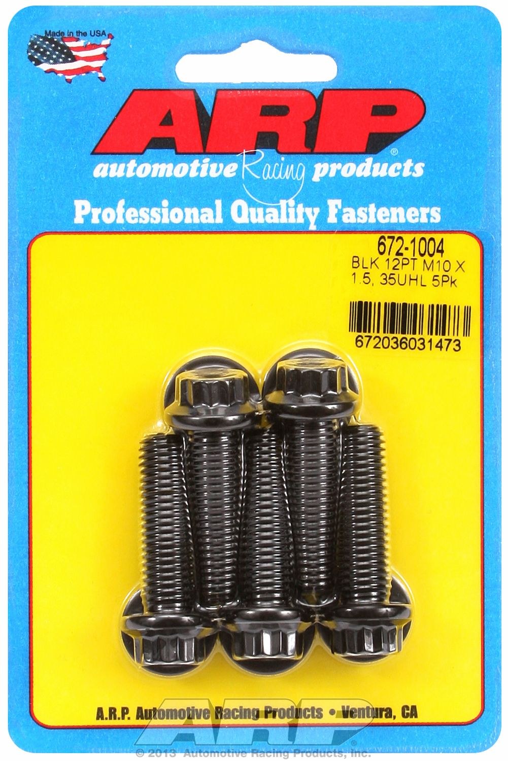 ARP Bolt, Metric Bolt, 10 Millimeter X 1.50 Thread Size, 35 Millimeter Under Head Length, 12 Millimeter Socket Size, 12 Point Head Type – 672-1004