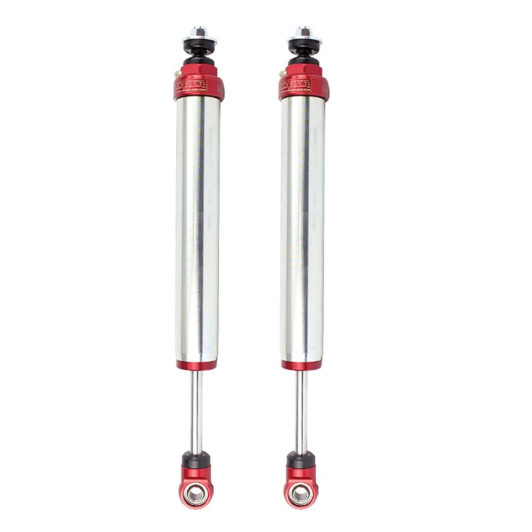 aFe Power Shock Absorber, Sway-A-Way, Hydraulic, Without Reservoir, Adjustable, Without Shock Boots, Silver and Red, Set of 2 – 102-0052-07
