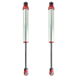 aFe Power Shock Absorber, Sway-A-Way, Hydraulic, Without Reservoir, Adjustable, Without Shock Boots, Silver and Red, Set of 2 – 102-0052-09