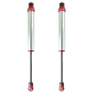 aFe Power Shock Absorber, Sway-A-Way, Hydraulic, Without Reservoir, Adjustable, Without Shock Boots, Silver and Red, Set of 2 – 102-0052-09