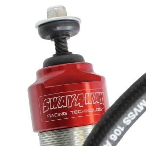 aFe Power Shock Absorber, Sway-A-Way, Hydraulic, With Reservoir, Adjustable, Without Shock Boots, Silver and Red, Set of 2 – 201-5600-05
