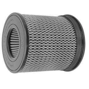 aFe Power Air Filter, Pro Dry S, Washable, Grey, Cotton Gauze, Round, 8-1/2 Inch Diameter X 9 Inch Height, Single Center Flange – 21-91059