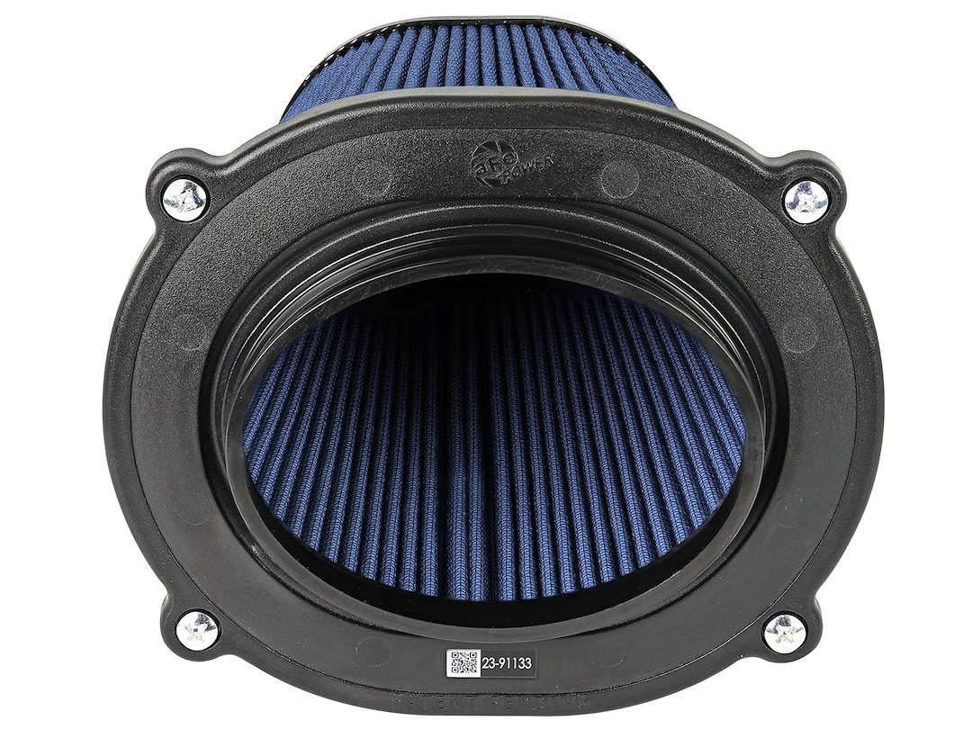 aFe Power Air Filter, Quantum, Washable, Blue, Cotton Gauze, Oval Tapered – 23-91133
