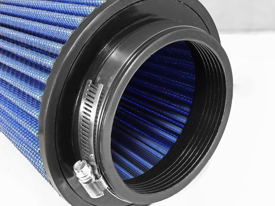 aFe Power Air Filter, Pro 5 R, Cone, Cotton Gauze, 4 Inch Top Diameter X 7 Inch Height, Single Centered Flange – 24-40507