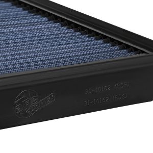 aFe Power Air Filter, Pro 5 R, Washable, Blue, Cotton Gauze, Panel, 10.49 Inch Length X 9.96 Inch Width X 1-3/4 Inch Height – 30-10162
