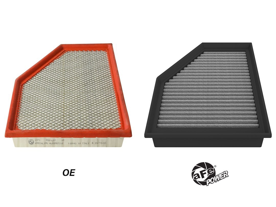 aFe Power Air Filter, Magnum Flow Pro Dry S, Washable, White, Synthetic Media – 30-10422D