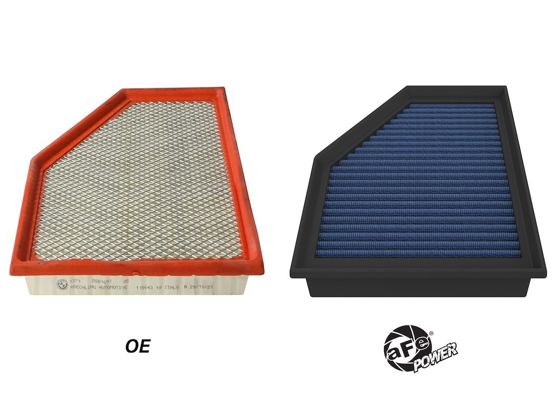 aFe Power Air Filter, Magnum Flow Pro 5R, Washable, Blue, Cotton Gauze – 30-10422R