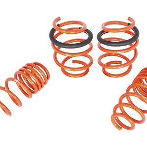aFe Power Lowering Kit, Control, .8 Inch Front Drop/ .8 Inch Rear Drop, Without Shock Absorbers, Set of 4 Coil Springs – 410-701001-N