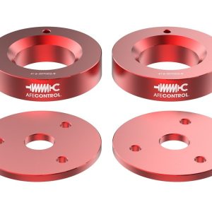 aFe Power Leveling Kit Suspension, Control, 2 Inch Front Lift, Billet Aluminim, Red, With Connecting Rods – 416-20T002-R