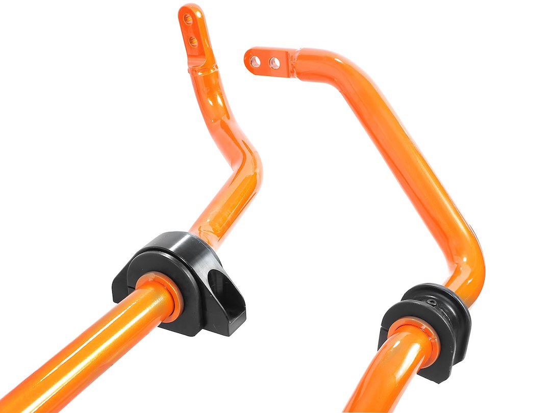 aFe Power Stabilizer Bar, Pfadt Series, 32 Millimeter Diameter Front/ 31.75 Millimeter Diameter Rear, Adjustable, Powder Coated, Orange – 440-503002-N