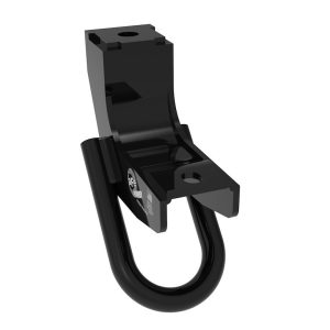 aFe Power Tow Hook, Frame Mount, 3/4 Inch Loop, Powder Coated, Black, Steel, Single – 450-72T001-B