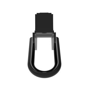 aFe Power Tow Hook, Frame Mount, 3/4 Inch Loop, Powder Coated, Black, Steel, Single – 450-72T001-B