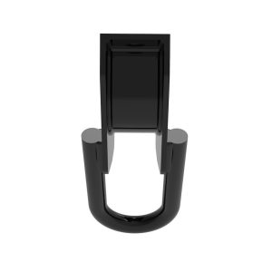 aFe Power Tow Hook, Frame Mount, 3/4 Inch Loop, Powder Coated, Black, Steel, Single – 450-72T001-B
