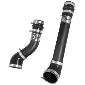 aFe Power Turbocharger Intercooler Pipe, Blade Runner, 3 Inch Diameter, Cold and Hot Side Pipes, Black Powder Coated, Aluminum – 46-20064-B