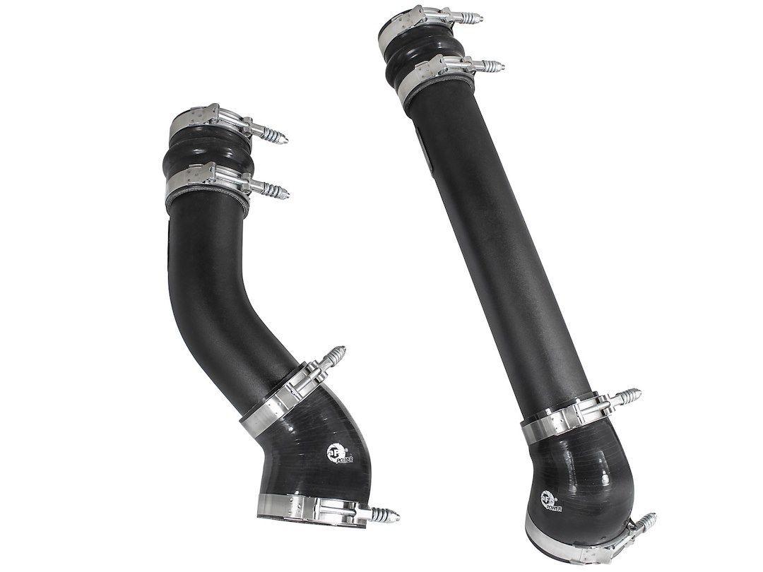 aFe Power Turbocharger Intercooler Pipe, Blade Runner, 3 Inch Diameter, Cold and Hot Side Pipes, Black Powder Coated, Aluminum – 46-20064-B
