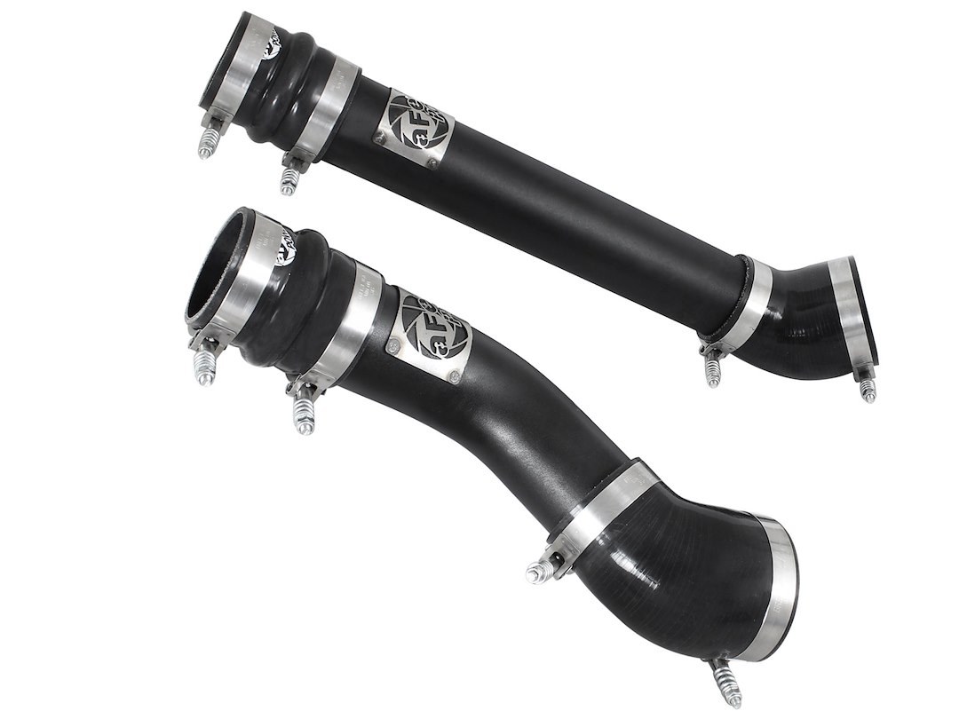 aFe Power Turbocharger Intercooler Pipe, Blade Runner, 3 Inch Diameter, Cold and Hot Side Pipes, Black Powder Coated, Aluminum – 46-20064-B