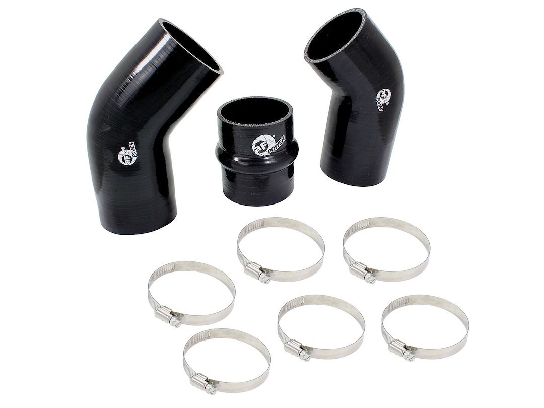 aFe Power Intercooler Hose Coupling, Blade Runner, Silicone, Black, With T-Bolt Clamps, For Use with Afe 46-20172 – 46-20170AA
