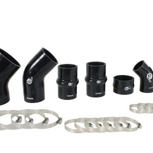 aFe Power Intercooler Hose Coupling, Blade Runner, Silicone, Black, With T-Bolt Clamps, For Use with Afe 46-20212-B and 46-20214-B – 46-20210A
