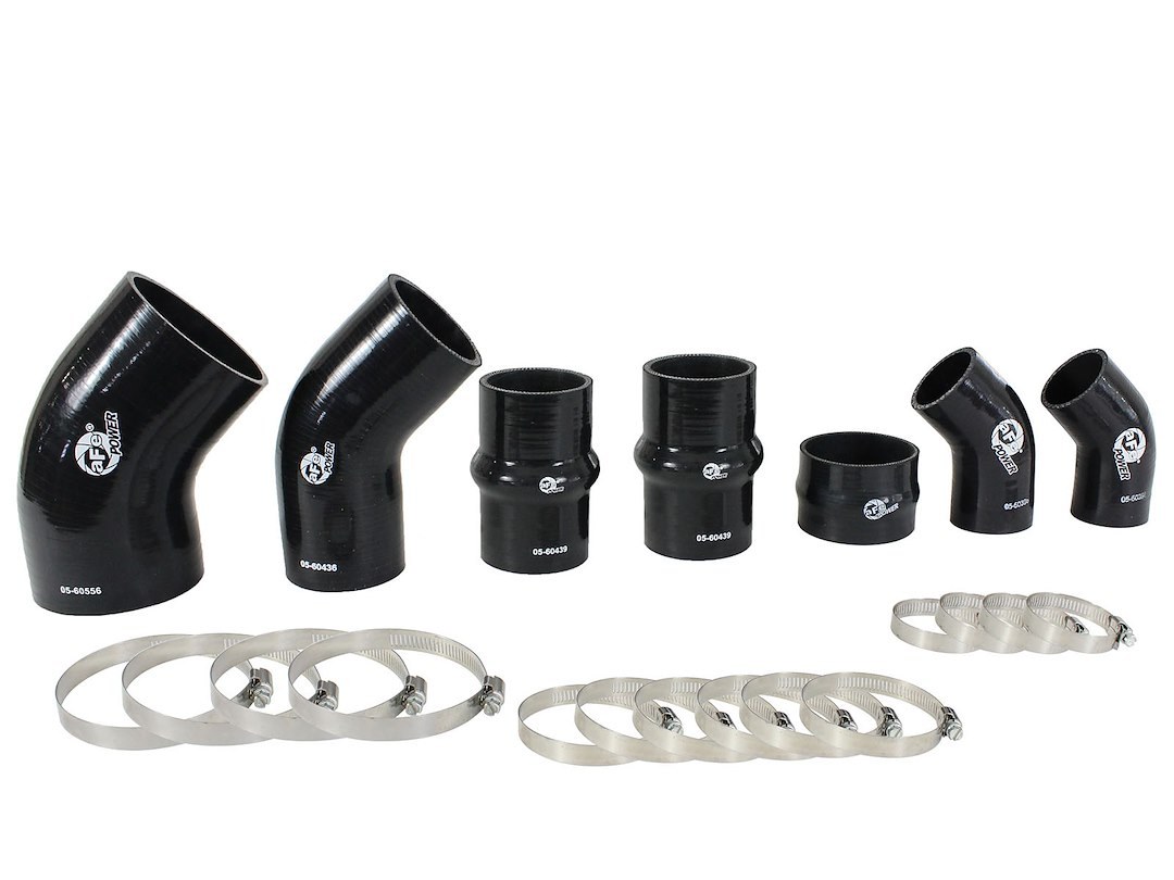aFe Power Intercooler Hose Coupling, Blade Runner, Silicone, Black, With T-Bolt Clamps, For Use with Afe 46-20212-B and 46-20214-B – 46-20210A