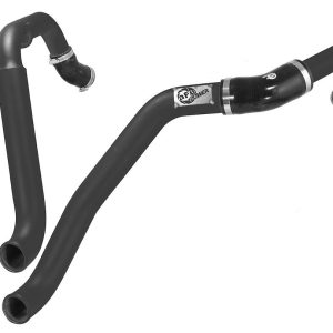 aFe Power Turbocharger Intercooler Pipe, Blade Runner, Hot Side Pipe, Powder Coated, Black, Stainless Steel, With Couplers/Clamps – 46-20218-B