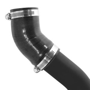 aFe Power Turbocharger Intercooler Pipe, Blade Runner, Hot Side Pipe, Powder Coated, Black, Stainless Steel, With Couplers/Clamps – 46-20218-B