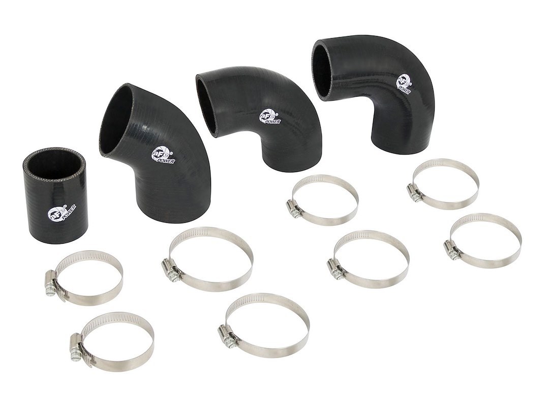 aFe Power Intercooler Hose Coupling, Blade Runner, Silicone, Black, With T-Bolt Clamps, For Use with Afe 46-20264-B or 46-20264-R Only – 46-20260AS