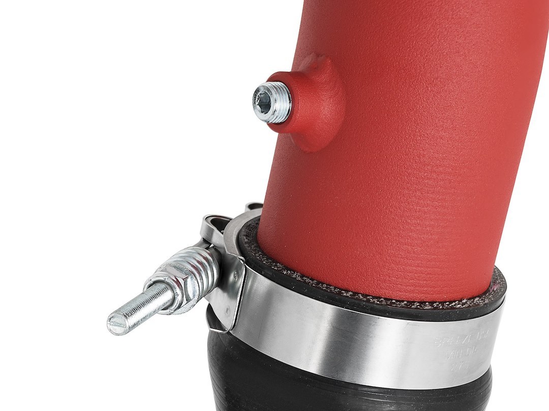 aFe Power Turbocharger Intercooler Pipe, Blade Runner, 2-1/2 Inch Diameter Cold and 2-1/4 Inch Diameter Hot Side Pipes, Red Powder Coated – 46-20324-R