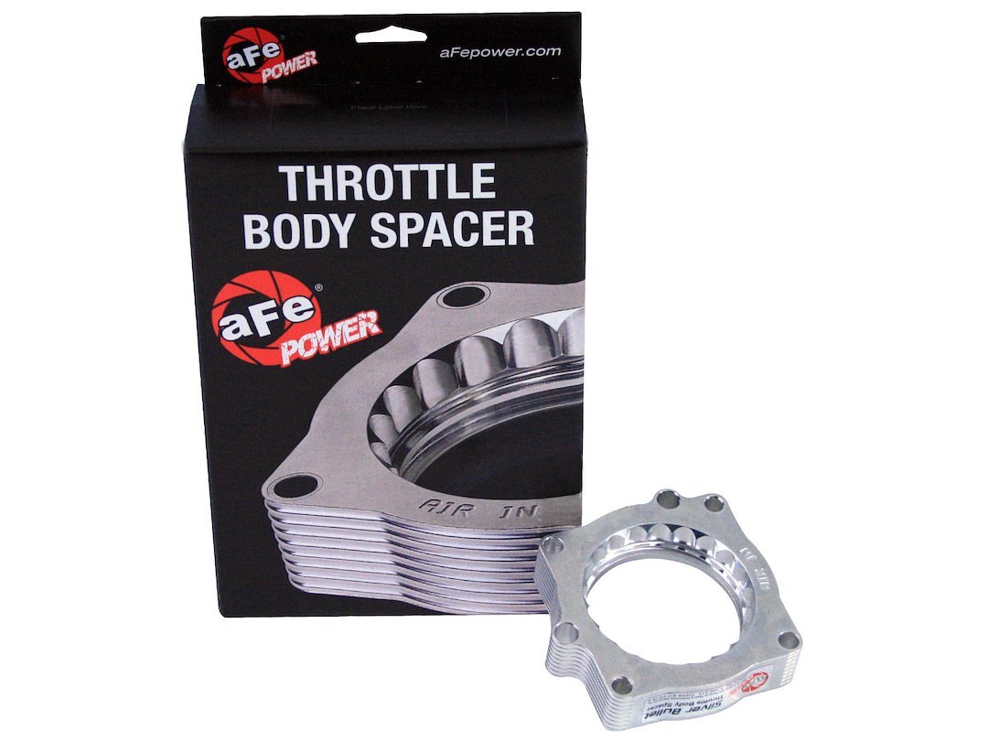 aFe Power Throttle Body Spacer, Silver Bullet, 1 Port, Polished, Billet Aluminum – 46-32007
