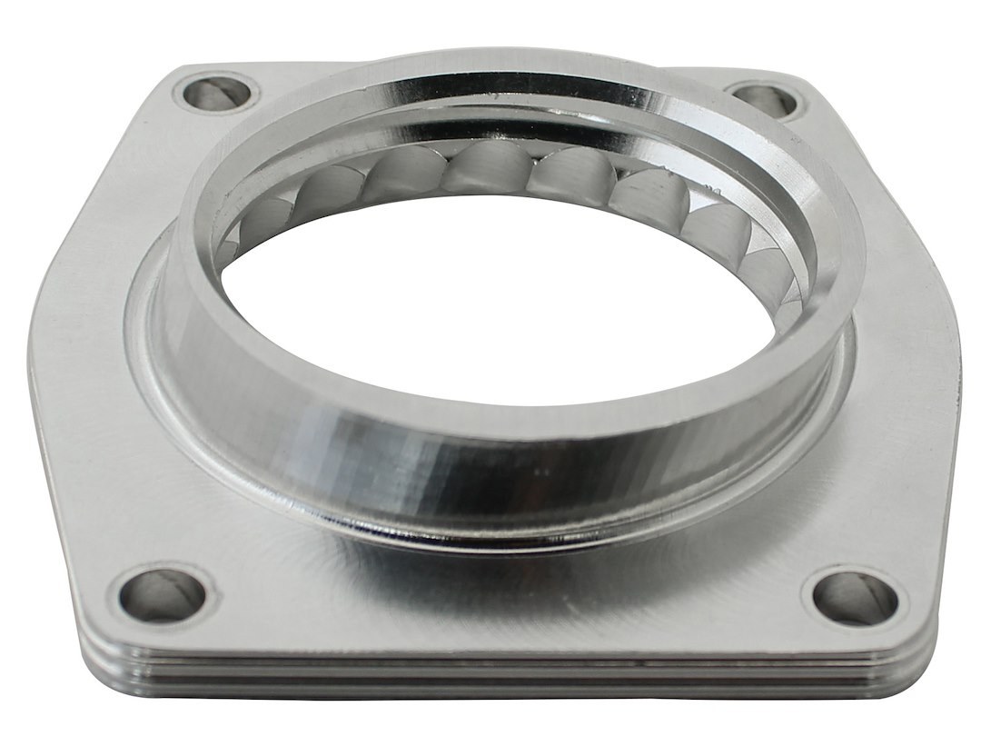 aFe Power Throttle Body Spacer, Silver Bullet, 2 Port, Polished, Billet Aluminum – 46-34008