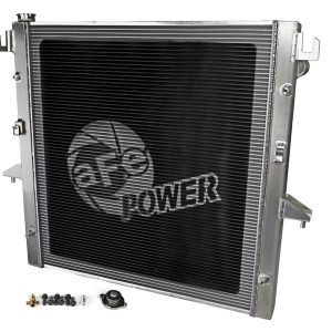 aFe Power Radiator, Blade Runner, Aftermarket Replacement, 2 Inch Thick Core, Brushed Aluminum with Afe Logo – 46-52061