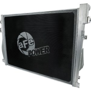 aFe Power Radiator, Blade Runner, Aftermarket Replacement, 2 Inch Thick Core, Brushed Aluminum with Afe Logo – 46-52131