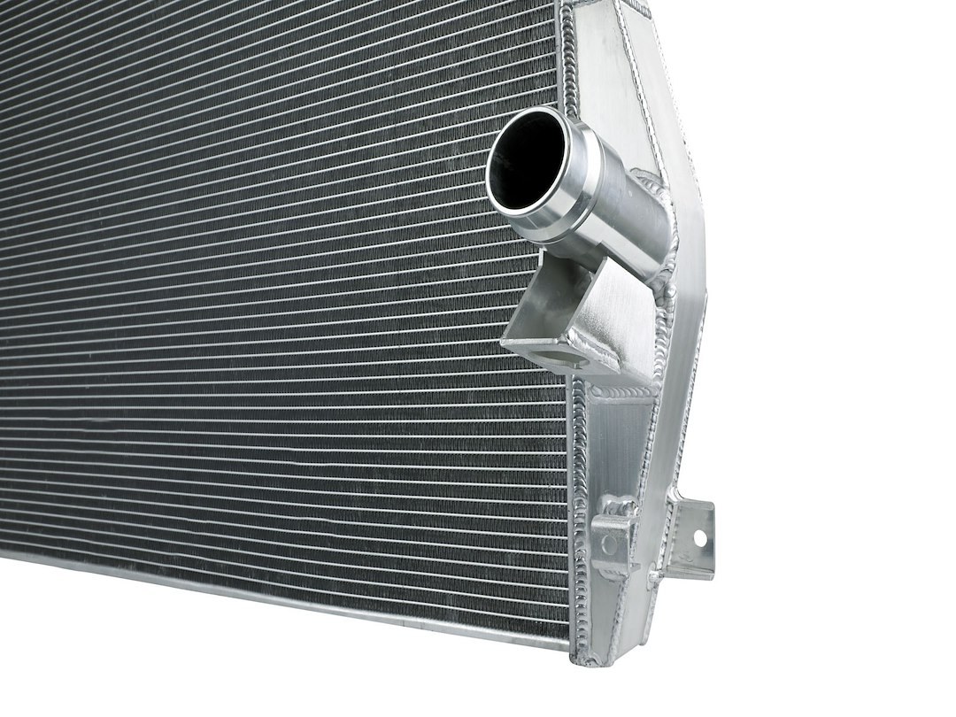 aFe Power Radiator, Blade Runner, Aftermarket Replacement, 2 Inch Thick Core, Brushed Aluminum with Afe Logo – 46-52131