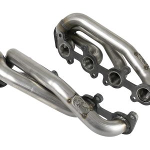 aFe Power Exhaust Header, Twisted Steel, Equal Length 1-5/8 Inch Primary Tubes, 1-5/8 Inch Thick Machined Flange, Brushed Stainless Steel – 48-33025-1