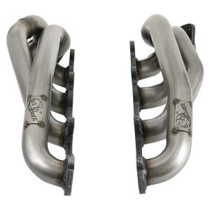 aFe Power Exhaust Header, Twisted Steel, Equal Length 1-5/8 Inch Primary Tubes, 1-5/8 Inch Thick Machined Flange, Brushed Stainless Steel – 48-33025-1