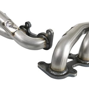 aFe Power Exhaust Header, Twisted Steel, Equal Length 1-5/8 Inch Primary Tubes, 1-5/8 Inch Thick Machined Flange, Brushed Stainless Steel – 48-33025-1