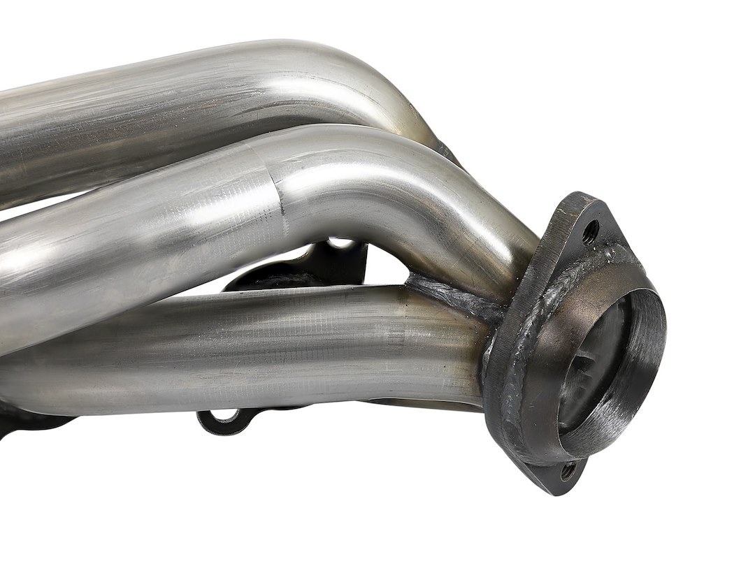 aFe Power Exhaust Header, Twisted Steel, Equal Length 1-5/8 Inch Primary Tubes, 1-5/8 Inch Thick Machined Flange, Brushed Stainless Steel – 48-33025-1