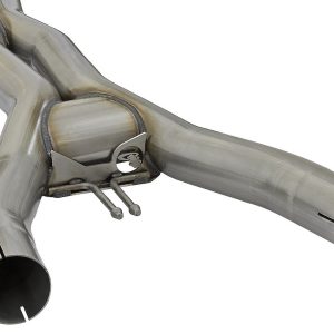 aFe Power Exhaust Crossover Pipe, Mach Force Xp X Pipe, Aluminized Steel, 3 Inch, With Converters – 48-34129-YC