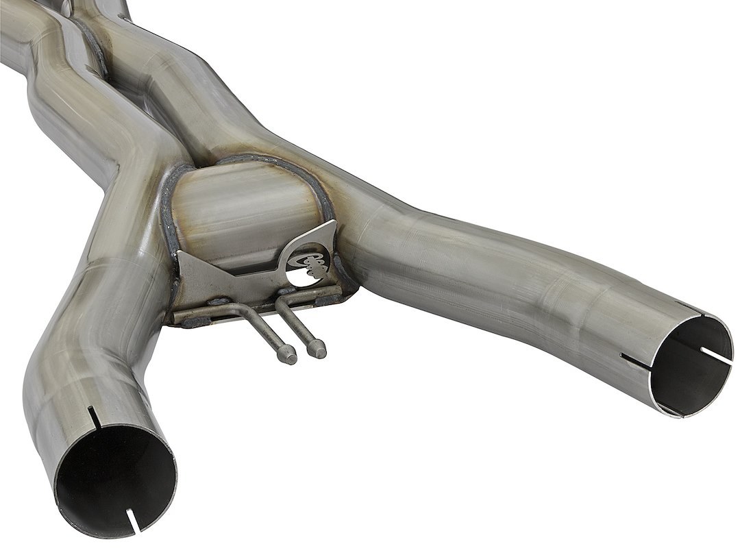 aFe Power Exhaust Crossover Pipe, Mach Force Xp X Pipe, Aluminized Steel, 3 Inch, With Converters – 48-34129-YC