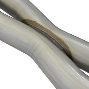 aFe Power Exhaust Crossover Pipe, Mach Force Xp X Pipe, Aluminized Steel, 3 Inch, With Converters – 48-34129-YC