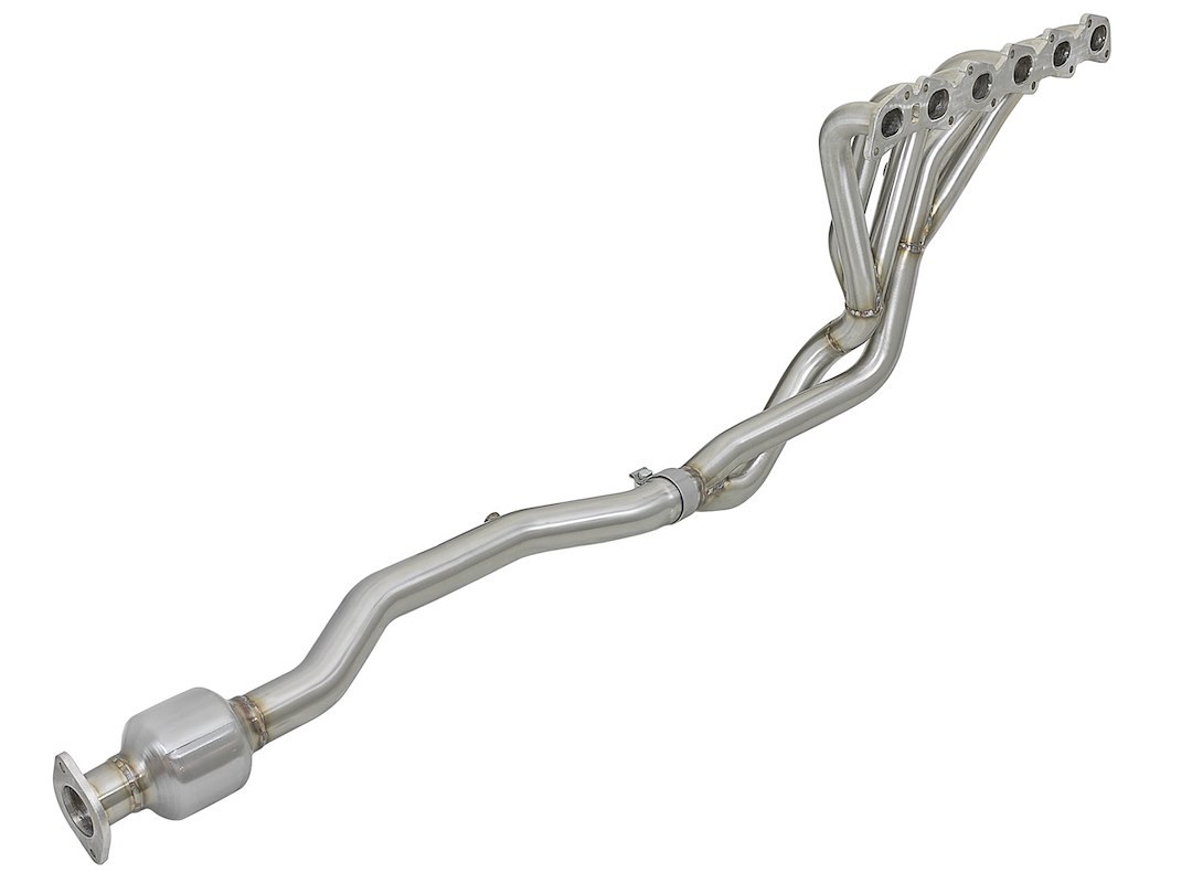 aFe Power Exhaust Header, Twisted Steel, 1-3/4 Inch Primary Tubes, 3/8 Inch Thick Flange, 2-1/2 Inch Collector Pipes, Not 50 State Legal – 48-36109-YC