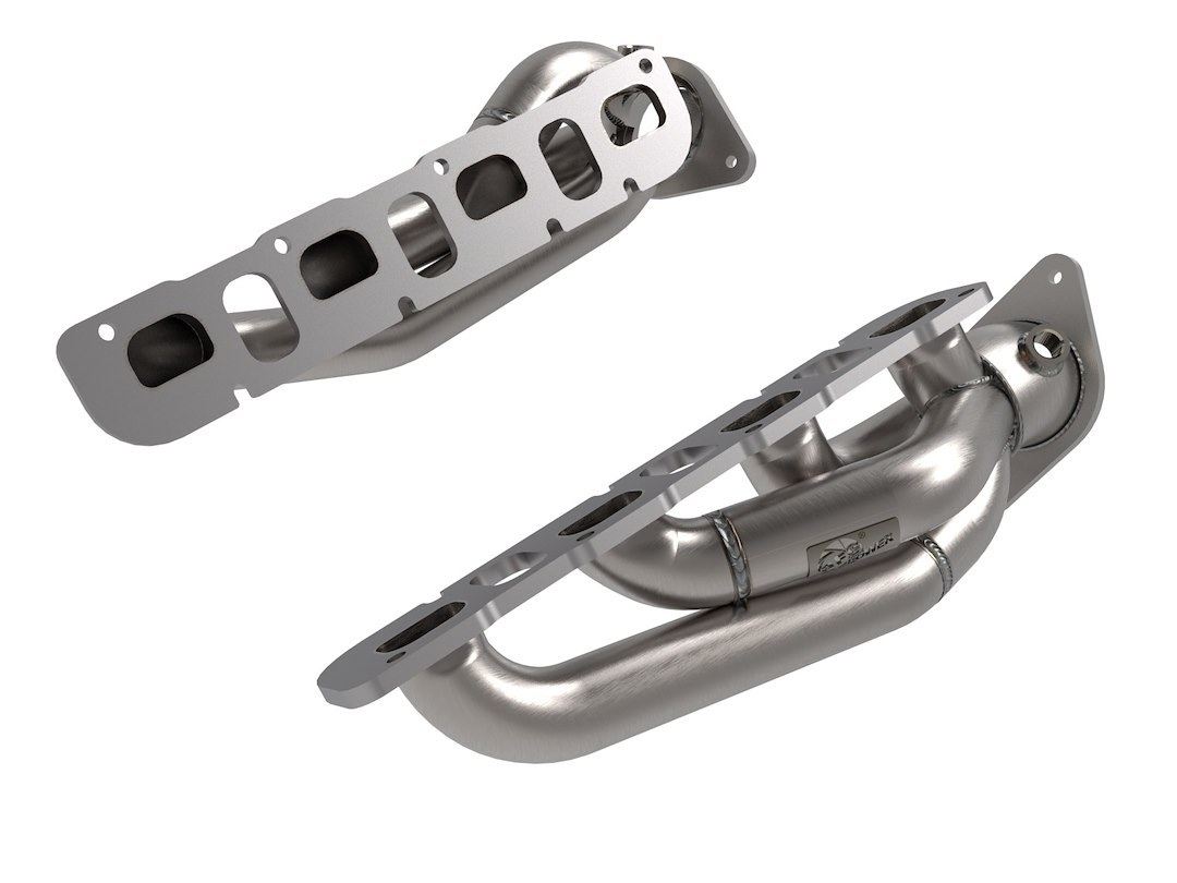 aFe Power Exhaust Header, Twisted Steel, 1-7/8 to 3 Inch Primary Tubes, 4-TO-1 Mitered Merge Collectors, Not 50 State Legal – 48-38031