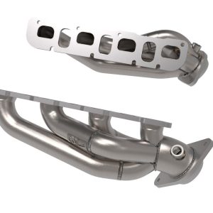 aFe Power Exhaust Header, Twisted Steel, 1-7/8 to 3 Inch Primary Tubes, 4-TO-1 Mitered Merge Collectors, Not 50 State Legal – 48-38031