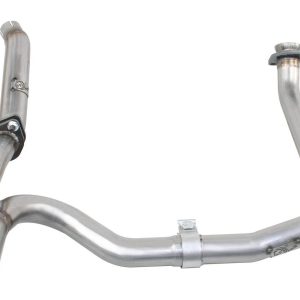 aFe Power Exhaust Loop Delete, Twisted Steel, Used to Allow Driveshaft Clearance on Lifted Vehicles, Stainless Steel – 48-46210
