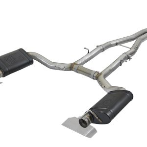 aFe Power Exhaust System Kit, Mach Force Xp Cat Back System, Stainless Steel, With Mufflers, 3 Inch Pipe Diameter – 49-32060