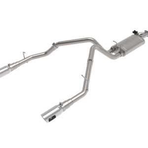 aFe Power Exhaust System Kit, Gemini Xv Cat-Back System, Stainless Steel, With Muffler, 3 Inch Pipe Diameter – 49-32081-P